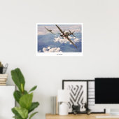 Aviation Art Poster "P-40 Warhawk" (Bureau à domicile)