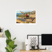Aviation Art Poster "P-47 Thunderbolt" (Bureau à domicile)