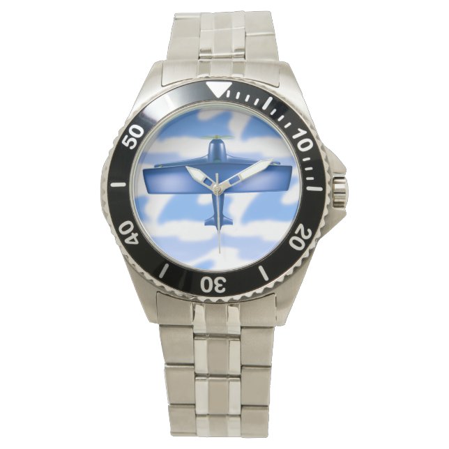 Aviation Blue PlaneWatch Horloge (Voorkant)