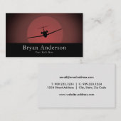 Aviation - Carte de visite d'avion à réaction (Devant / Derrière)