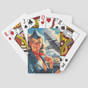 Aviation Pin Up Pokerkaarten