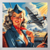  Aviation Pin Up Poster (Voorkant)