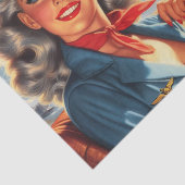  Aviation Pin Up Tissuepapier (Detail)