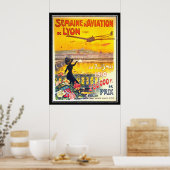 Aviation week Lyon France 1910 Poster print (Cuisine)