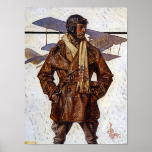 Aviator, 1917 by Joseph Christian Leyendecker Poster