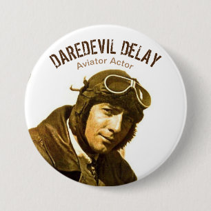 Aviator Actor Dareduivel DeLay Ronde Button 7,6 Cm