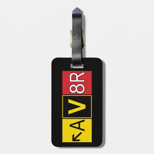 Aviator - AV8R - Bagagelabel (Achterkant verticaal)