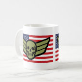 Aviator Badge Amerikaanse Vlag Koffiemok (Voorkant links)