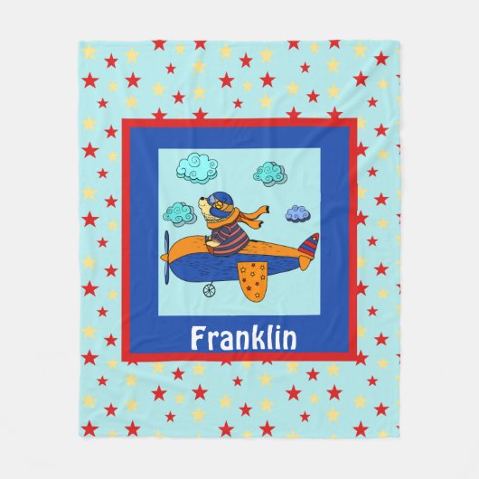 Aviator Beer, Cute Personalized Kind Fleece Deken (Voorkant)
