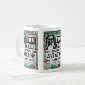 Aviator - Funny  Retro Koffiemok (Voorkant links)