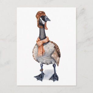 Aviator Goose Briefkaart