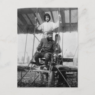 Aviator Henri Farman en Wife, begin jaren 1900 Briefkaart