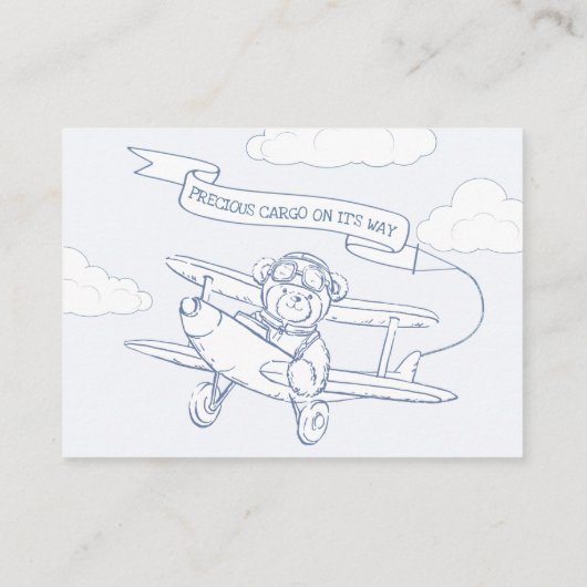 Aviator Pilot Vliegtuig Kostbare Vracht Boeken Bab Informatiekaartje (Achterkant)