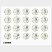 Aviator Wolf Baby shower dank u Ronde Sticker (Vel)