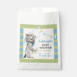 Aviator Wolf, Gestreept Baby shower Bedankzakje
