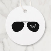 Aviator Zonnebrillen Silhouette Pilot Initialen Co Bedankjes Labels (Voorkant)