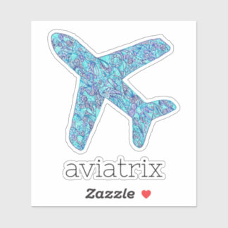 "Aviatrix"-vliegtuig VinylSticker Sticker