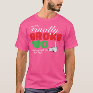 Avid golfer bereikt mijlpaal in sport t-shirt