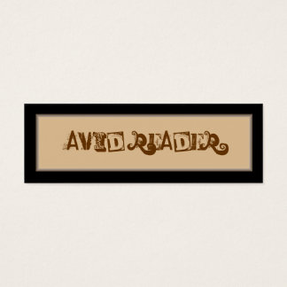 Avid Reader Bladwijzer Mini Visitekaartjes
