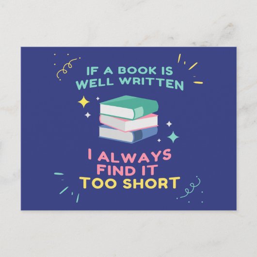 Avid Reader I - Jane Austen Quote Briefkaart (Voorkant)