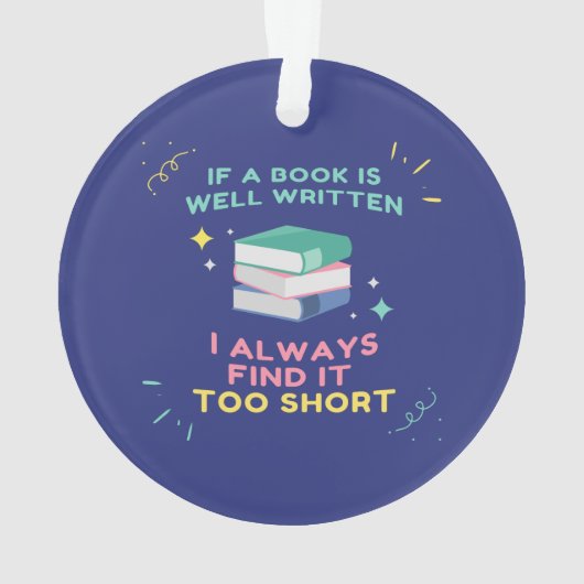 Avid Reader I - Jane Austen Quote Ornament (achterkant)