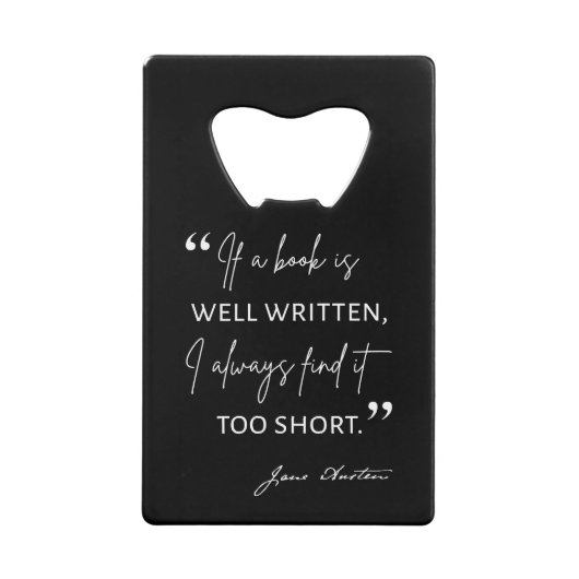 Avid Reader II - Citation Jane Austen (Devant)