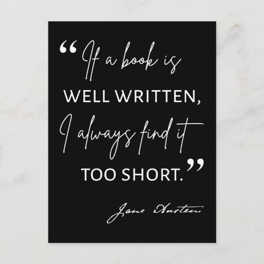 Avid Reader II - Jane Austen Quote Briefkaart (Voorkant)