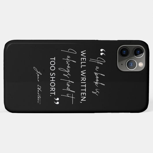 Avid Reader II - Jane Austen Quote Case-Mate iPhone Case (Achterkant (horizontaal))