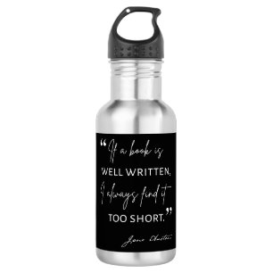 Avid Reader II - Jane Austen Quote Waterfles