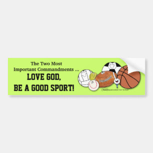 Avid Sports Fan- Sport Ball Karakters Bumpersticker