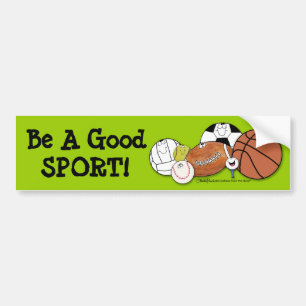 Avid Sports Fan- Sport Ball Karakters Bumpersticker