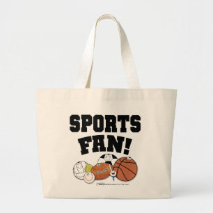 Avid Sports Fan- Sport Ball Karakters Grote Tote Bag