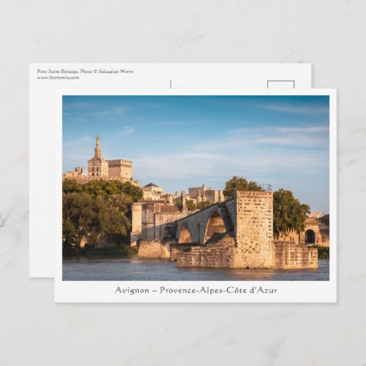 Avignon Bridge Frankrijk Briefkaart (Voorkant / Achterkant)