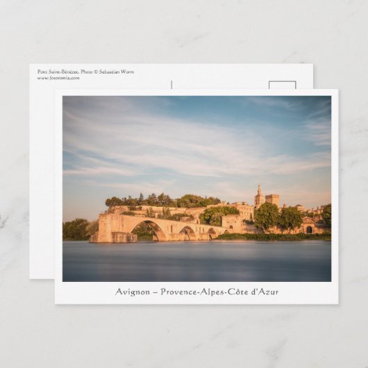 Avignon Bridge Frankrijk Briefkaart (Voorkant / Achterkant)