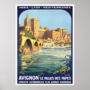 Avignon France vintage Poster