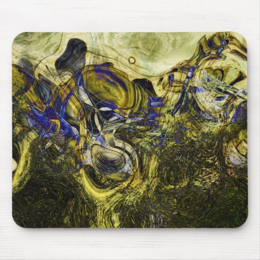 Avignon Olijfgroen Abstract Muismat (Voorkant)