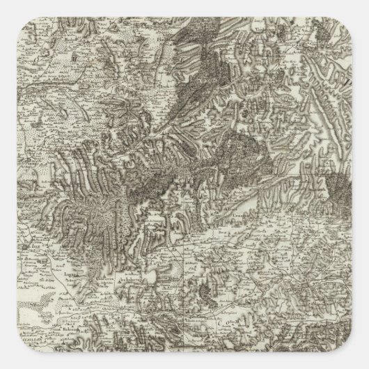 Avignon, Sinaasappel Vierkante Sticker (Voorkant)