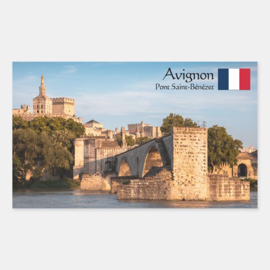 Avignon Souvenir Rechthoekige Sticker (Voorkant)