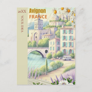 Avignon Travel Printable Poster - FrankrijkTravel  Briefkaart