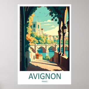 Avignon Vintage Reisposter Ski Nationaal Park Poster