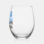 Avila Beach California Vacation Wijnglas Zonder Voet (Links)