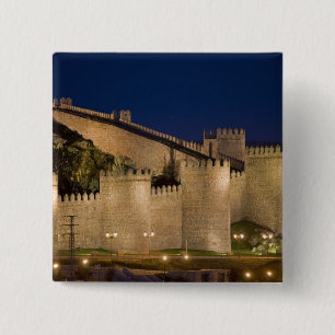 Avila, Castilië en León, Spanje Vierkante Button 5,1 Cm