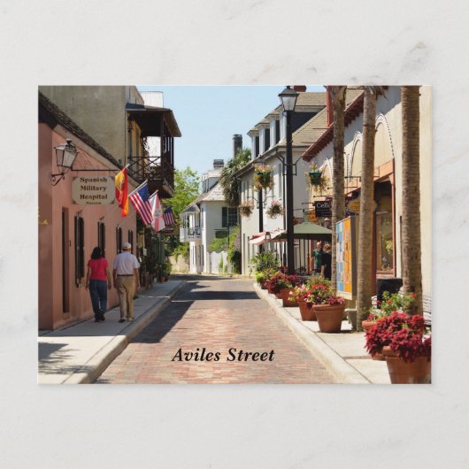 Aviles street St. Augustine, Florida Briefkaart (Voorkant)