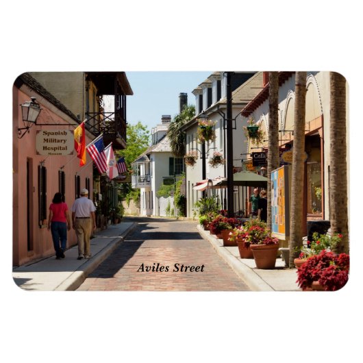 Aviles street St. Augustine, Florida Magnet Magneet (Horizontaal)