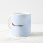 Avion à réaction commercial : Modèle 3D : Mug de c (Devant gauche)