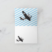 Avion Anniversaire Fête Merci cartes de notes (Intérieur)