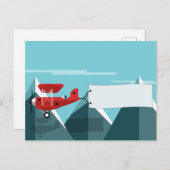 Avion avec bannière - Carte postale avec place de  (Devant / Derrière)