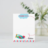 Avion Carte de remerciements - Avion Avion (Debout devant)