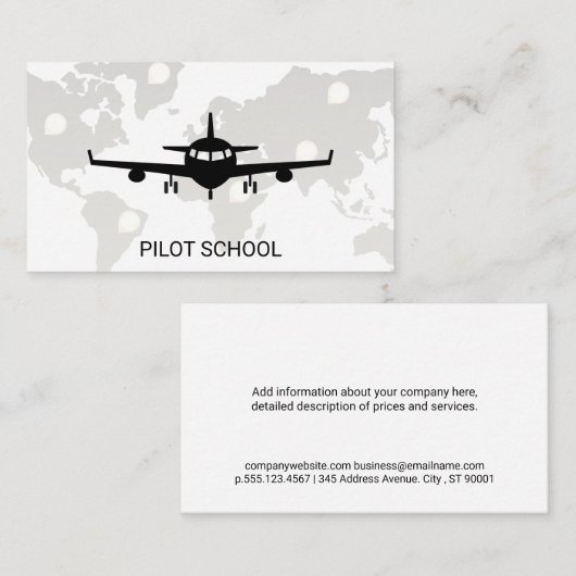 Avion | Carte du monde (Devant / Derrière)