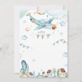 Avion C'est un Baby shower garçon Invitation (Dos)
